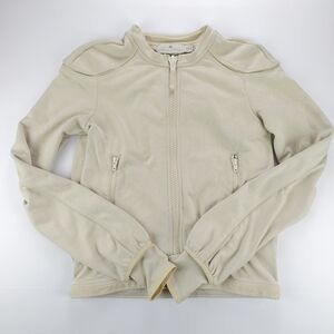 Adidas Stella McCartney Women 34 Beige Full Zip Jacket Sporty Streetwear Rare